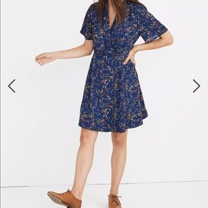 Madewell Amaranth Floral Wrap Dress